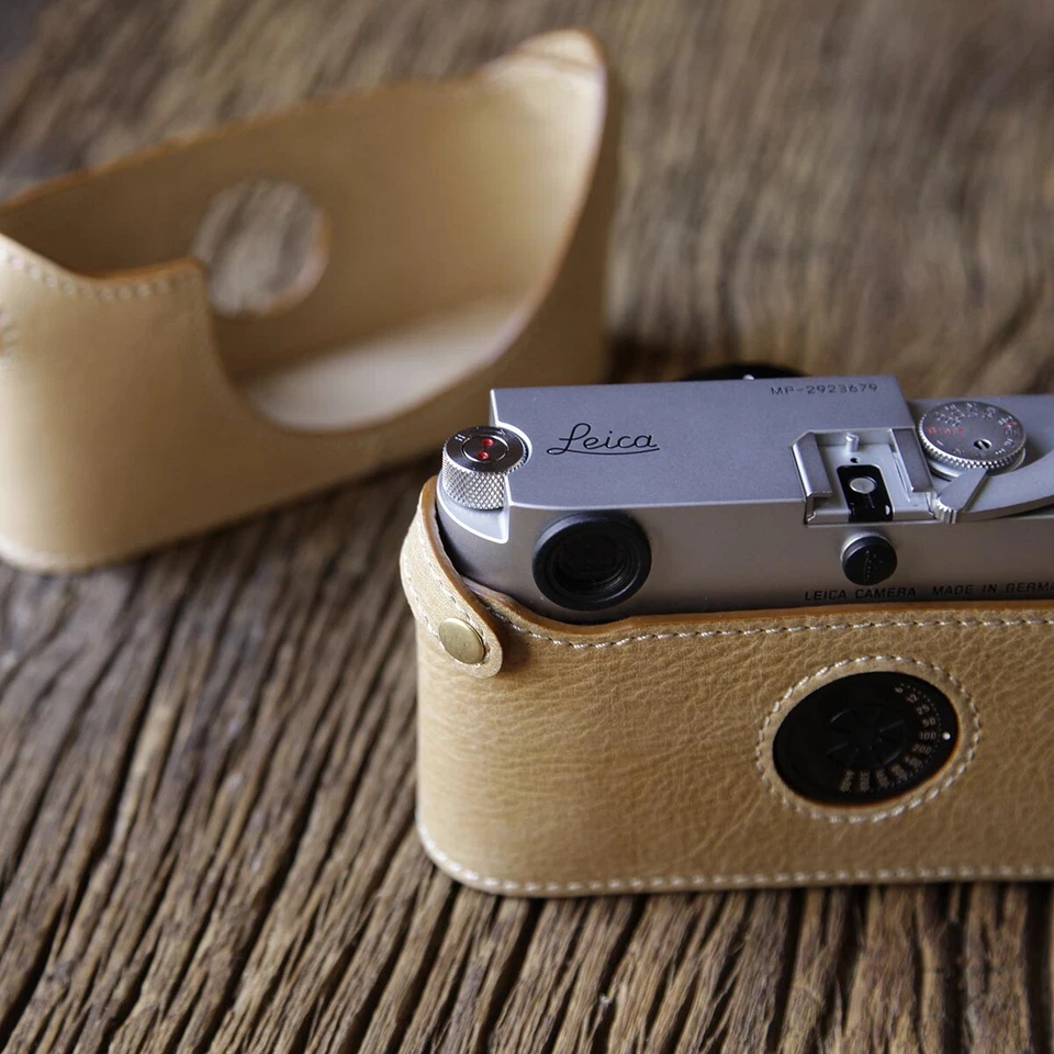 Media funda de cuero con cámara para cámara Leica M7 M6 M3 M4P MP M2 M4 CA034 Foto 3 de 4