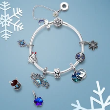 10pcs 925 Sterling Silver DIY Charms Family For Women Bracelet