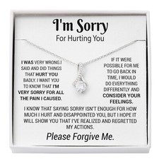 I'm Sorry Necklace Gifts, Apology Gifts For Her, Forgiveness Gift, Wife Gift