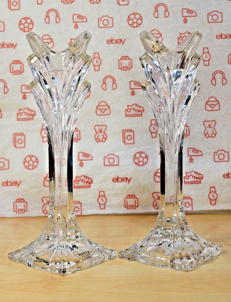 Juego de 2 portavelas de cristal de plomo completo para toalla Foto 2 de 4