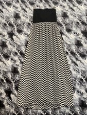 Sweet Storm Womens Black Maxi Dress ZigZag Off The Shoulder Size L