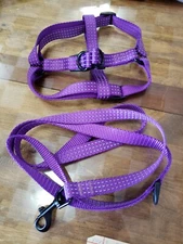 *NEW* Small Purple Harness & Leash Set Reflective