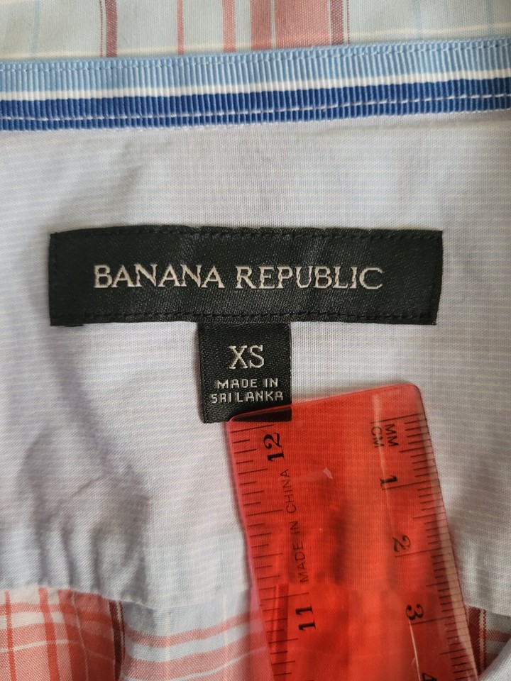 Banana Republic Shirt Men Size XS Short Sleeve Cotton eBay