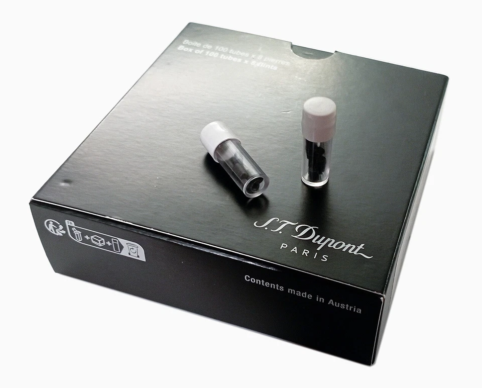 S.T. DUPONT RICAMBIO PIETRA FOCAIA ACCENDINI TUBETTO DA 8 PIETRINA NERA 900601 - Immagine 2 di 4