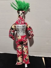 DAMMIT DOLL Voodoo Flowers Pink Floral Garden Green Hair Doll