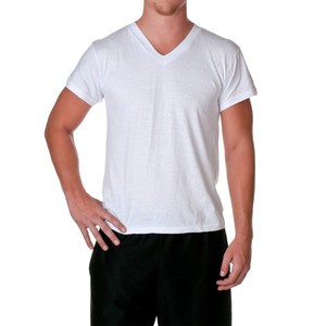 plain white v neck t shirt mens