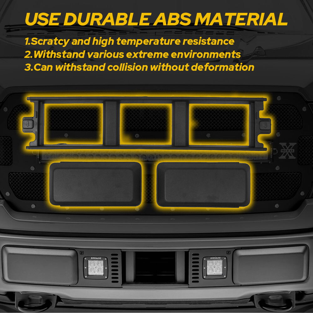 Front Bumper Center Cover For 2004-2017 Volvo VNL 300-780 Series Trucks - Black Plastic Replacement