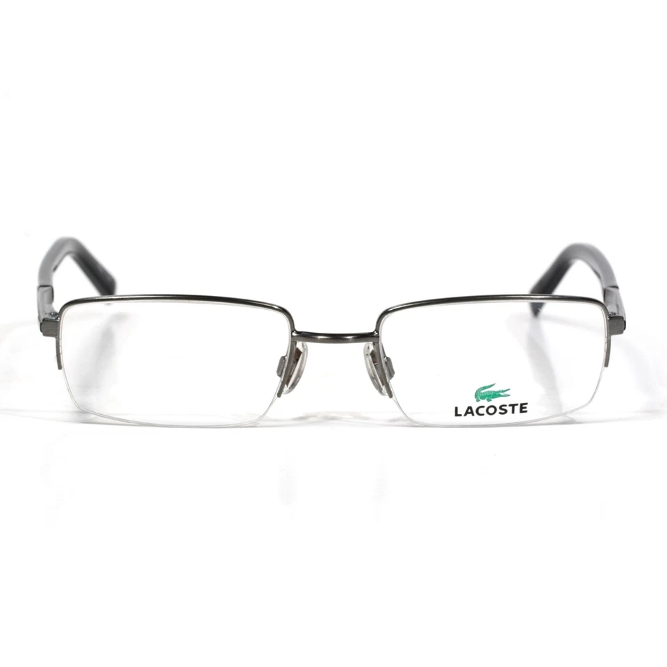 New Lacoste Semi Rimless LA2024 Gun Metal Gray Eyeglasses 52[]18-140 Metal #D118 - Image 3 of 4