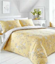 Duvet sets floral ochre yellow bedding new pretty quilt cover country cottage 