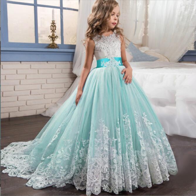 Mädchen Blumenkleid Prinzessin - Elegantes Kleid Für Hochzeit & Feste