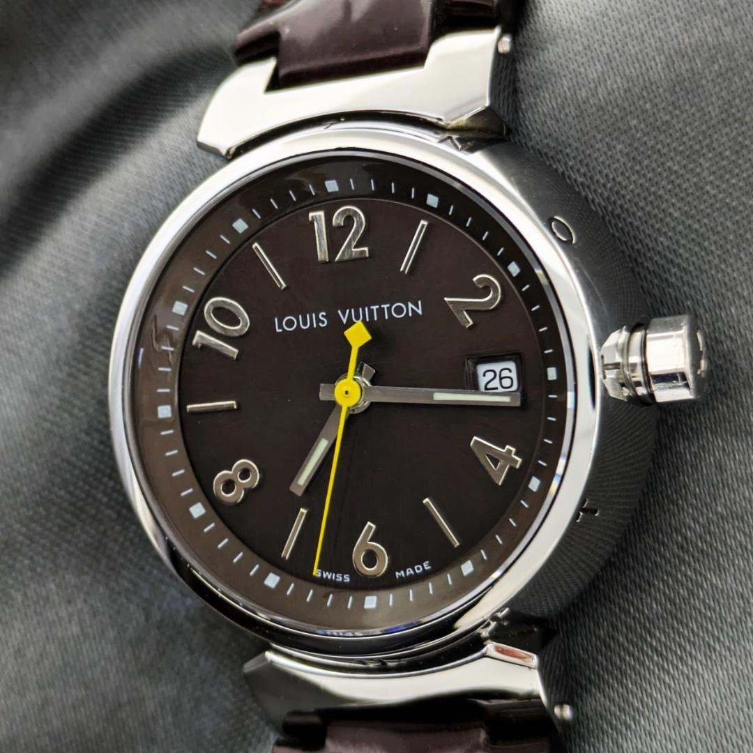 Louis Vuitton Polished Tambour Date Quartz Q1211 CY7002 Louis Vuitton Polished Tambour Date Quartz Q1211 CY7002