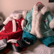 1984 Teddy Ruxpin Mint Green Corduroy Oufit  Rare Santa Outfit Both Brand New