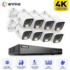ANNKE 4K Video Security Camera System CCTV 8CH DVR H.265 AI Color Night Vision