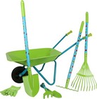 Kinder Garten-Set mit Schubkarre 7 Teile Rechen Länge: ca. 74 cm