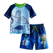 Disney Toy Story Swim Trunks Rash Guard Swimsuit Swim Shirt Set 2T 3T 4T Toddler