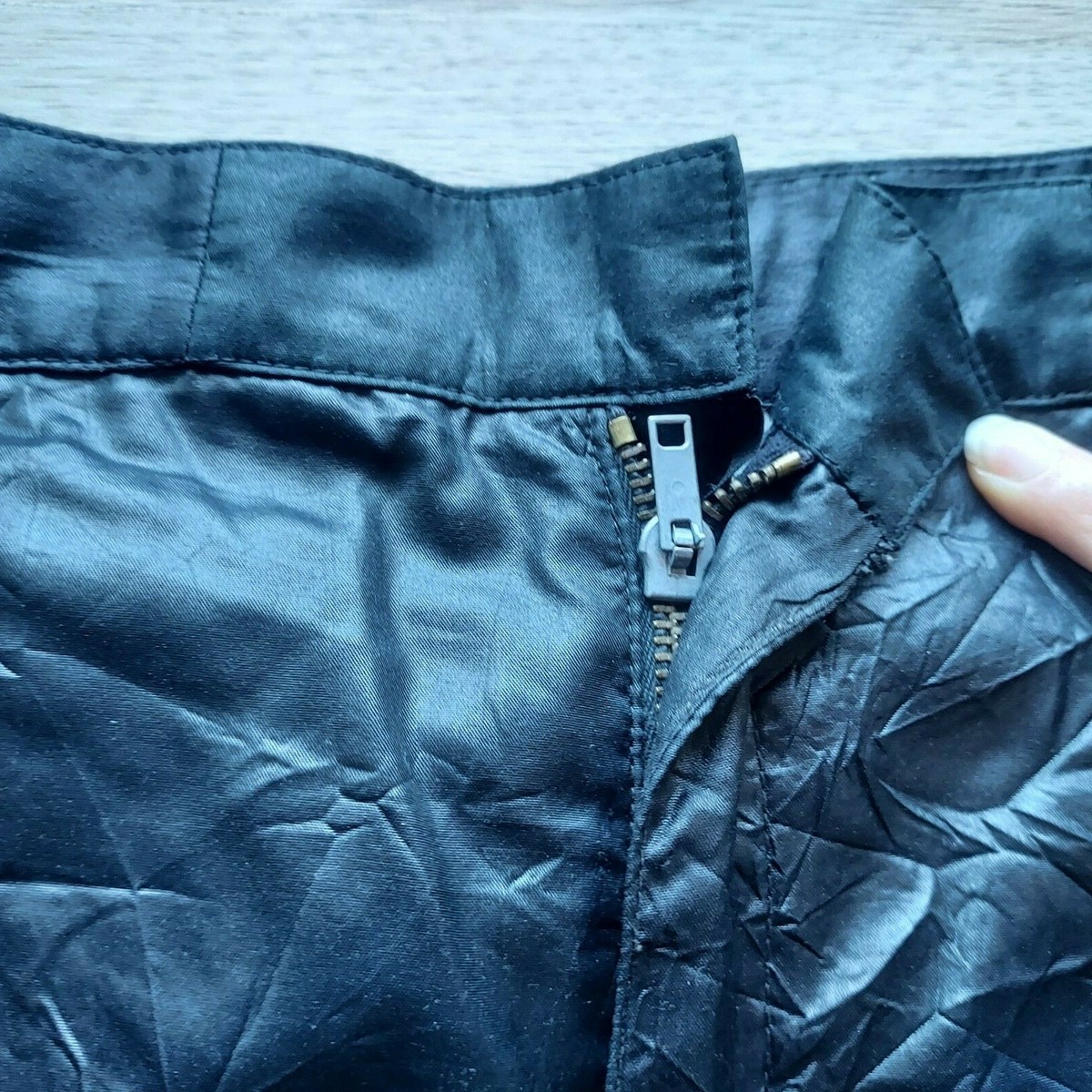 CASO MILANO Cargo Utility Crinkle Pants Zip Lined Black Men 5/6 (Waist 30") View 5