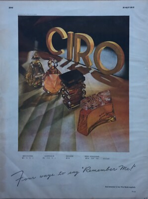 Vintage 1943 Ciro Reflexions Danger Surrender New Horizons Perfume