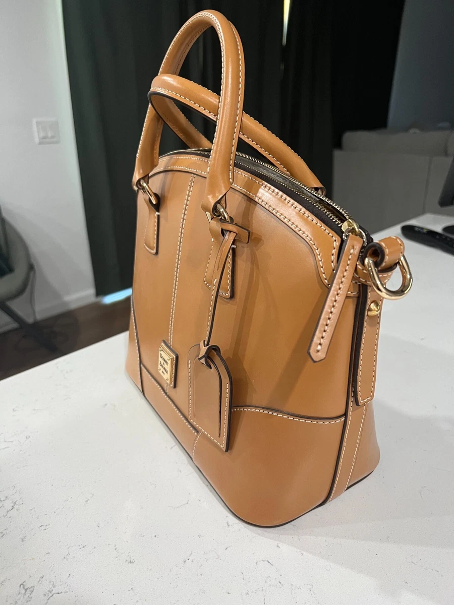 Dooney Bourke Selleria Florentine Domed Satchel Biscuit Tan eBay