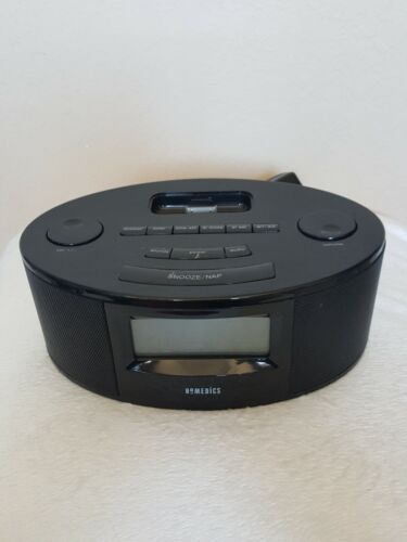 Homedics Black Alarm, FM Radio, ipod Player, Snooze Nap Big Numbers Display - Picture 2 of 7