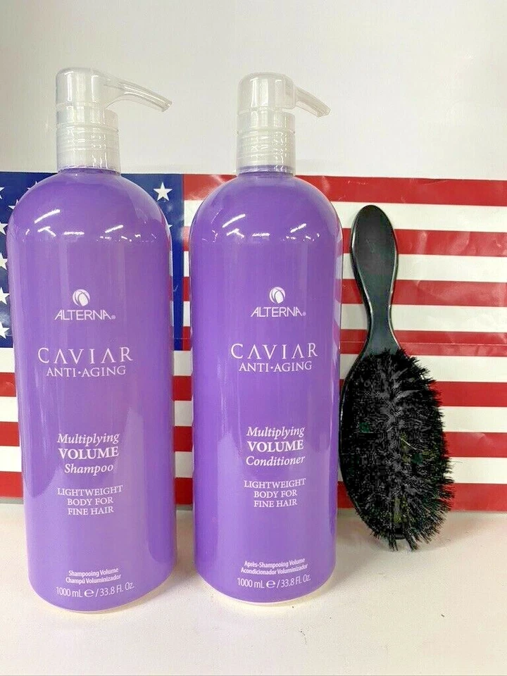 Alterna Caviar anti aging Volume shampoo & Conditioner liter & Brush - Image 2 of 3