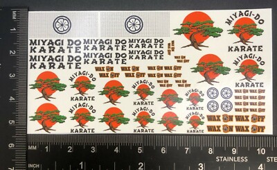 Clear 1:64 Waterslide Decal for JDM VW Silverado Cobra Kai Miyagi-Do Karate 