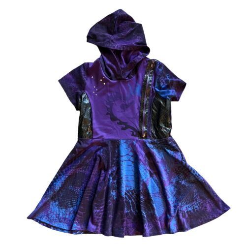 Disney Descendants 3 Purple Mal Shimmer Dress Sz L 10/12 10 12 - Picture 1 of 3