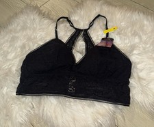 Maidenform DM201C Lace Longline Wireless Bralette Bra Womens M Medium Black New