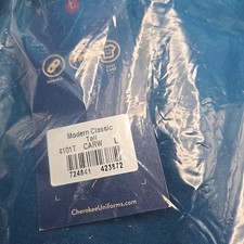 Large Cherokee Workwear Scrubs Men's Cargo Scrub Pants 4101T CARW Tall Blue