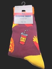 Men  s Pizza Fries Soda Novelty Crew Socks Funny Food Graphic Size 10-13 NWT