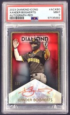 2023 Topps Diamond Icons Auto Xander Bogaerts #AC-XBO Red 5/5 Bookend PSA 9