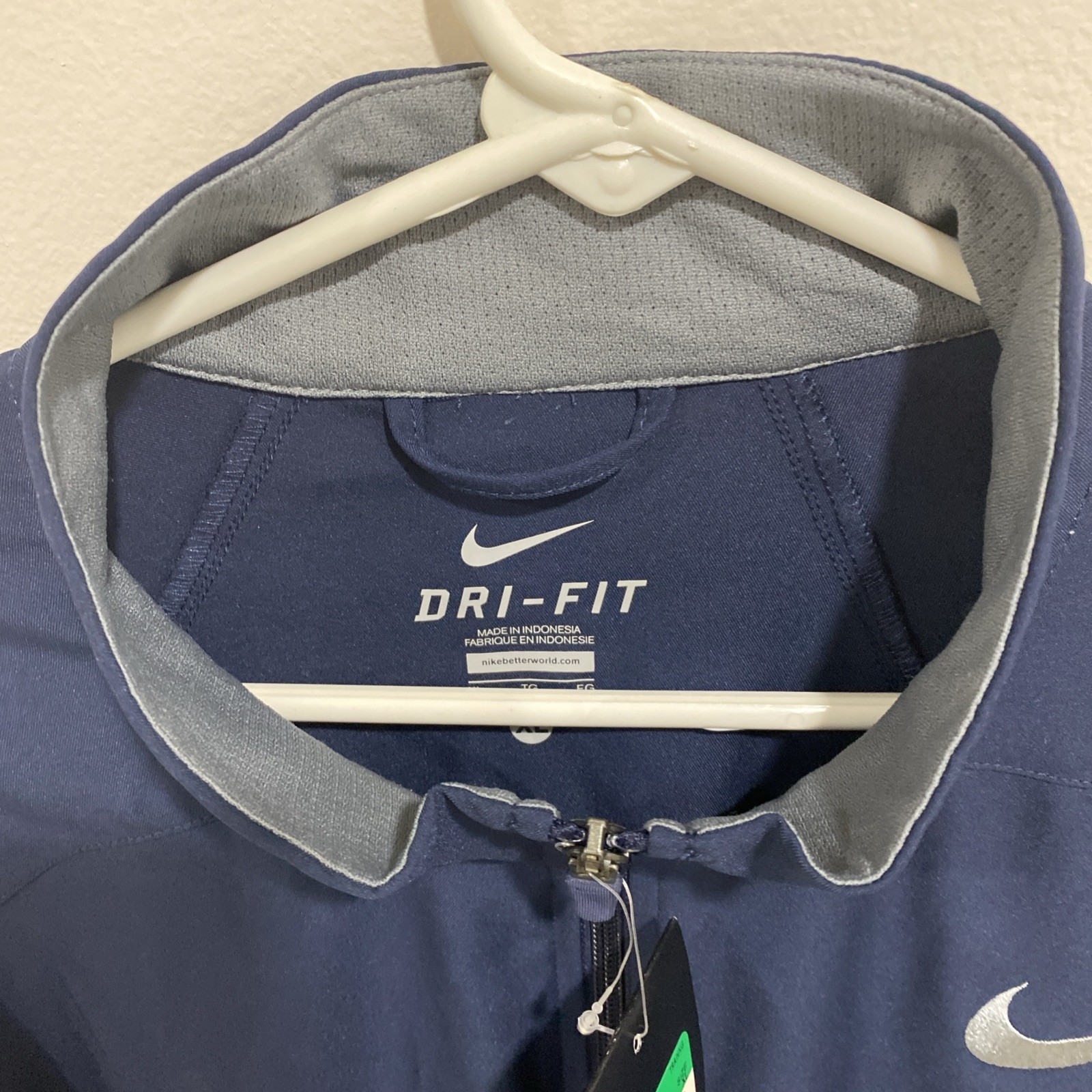 SACAI X NIKE Nike Dry Fit Running Giacca Allenamento Cerniera Anteriore Extra Large Blu Nuova Etichetta