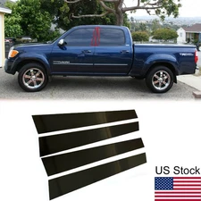 For Toyota Tundra 2000-2006 4Pcs Glossy Piano Black Pillar Posts Door Covers