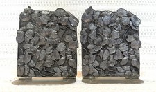 Metzke Pewter Dogwood Flowers Floral Bookends Set - Made In USA