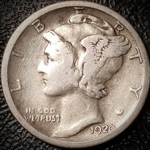 1920 S Mercury Dime - VG - 90% Silver Winged Liberty 10C