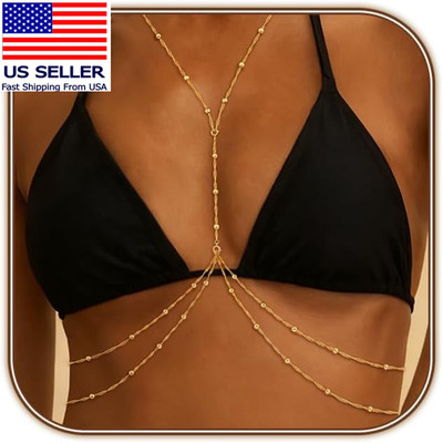 ✨ 4-Piece Gold Waist Chain Set | 18K Plated Belly Chains, Layered Body Jewelry Amazon.com: Jovivi 4 Pcs 18K Gold Plated Body Chains for  main image 4