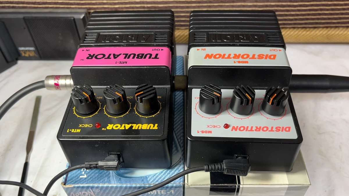 Arion MTE-1/Tubulator & MDS-1/Distortion W/Box Guitar Pedal Set of