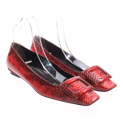 Roger Vivier Ballerinas 37,5 EUR Rot Schwarz Neu