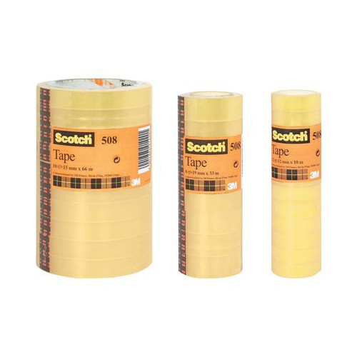 Nastro Adesivo Scotch 508 3M - 15 mm x 33 m - 65891 (Trasparente Conf. 10)