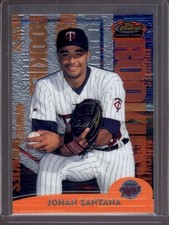 JOHAN SANTANA 2000 Topps Finest #262 Rookie RC #2307/3000 Minnesota Twins