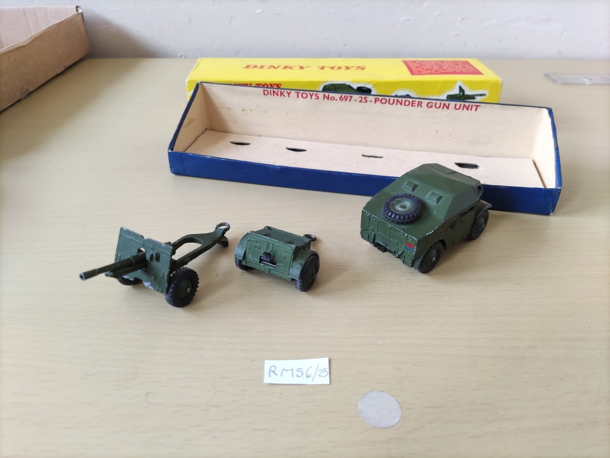 DINKY TOYS, N° 697 - 25 - POUNDER GUN UNIT
