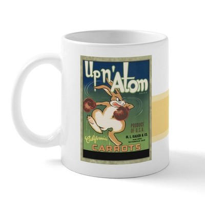 CafePress Up N Atom Crate Label Mug 11 oz Ceramic Mug (84717853)