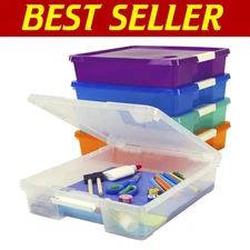 Stylish Stackable Craft Storage Container - Includes 5 Rectangular Project Boxes