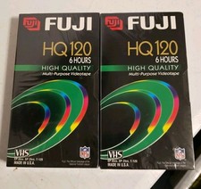2 Fuji HQ120 6 Hours VHS Blank Video Tape Brand New Sealed High Quality