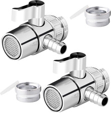 2 PACK Countertop Water Filter Diverter Valve with Barb Connector, Faucet Divert