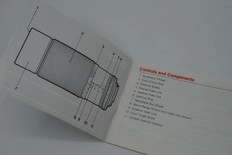 Vivitar Macro Camera Lens 75-300mm f4.5-f/5.6 Instructions Manual - Image 4 of 4