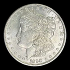 1890 Morgan Silver Dollar, AU+