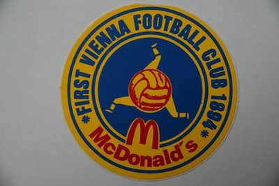 Sticker Wappen - First Vienna Football Club 1894 - McDonald's -sehr rare Sticker
