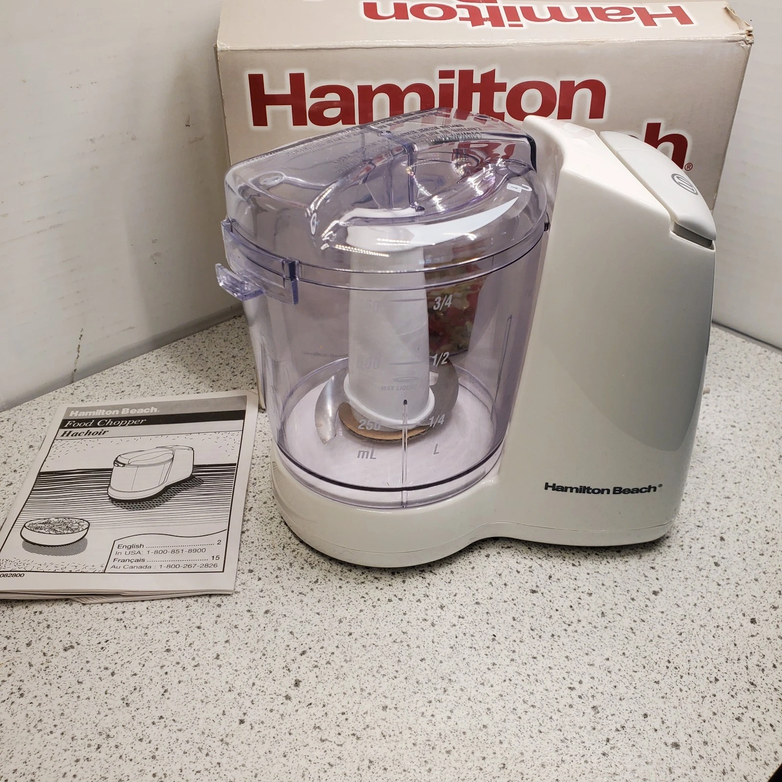 Hamilton Beach 3 Cup Electric Food Chopper Fresh Chop Model 72600 2 Pulse Speeds