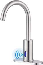 Touchless Bathroom Sink Faucet with Motion Sensor - Brushed Nickel Finish