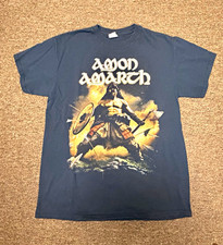 Men  s L Black Amon Amarth 2019 Tour Double-Sided Concert Tee